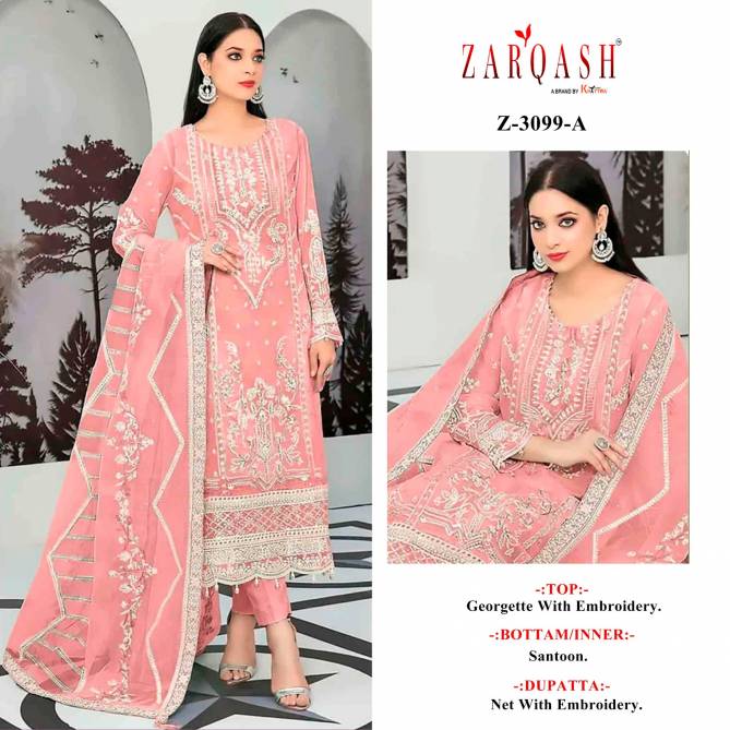 Z 3099 Zarqash Butterfly Net Embroidery Pakistani Suits Wholesale Suppliers In India
